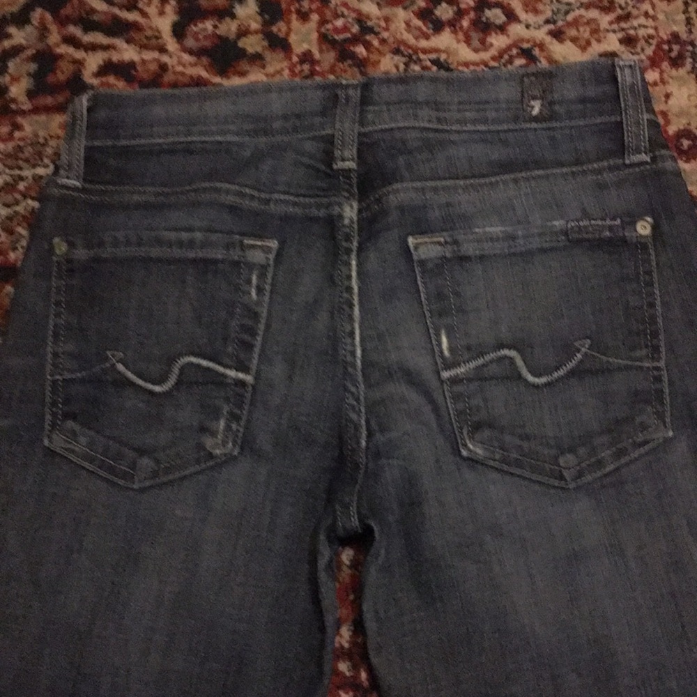 7 For All Mankind Roxanne sz 25 Skinny Ripped Knee - Picture 6 of 6